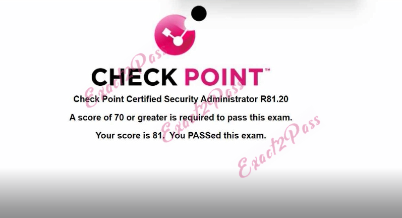 Verified passing result for CCSA R81 156-215.81 exam 1