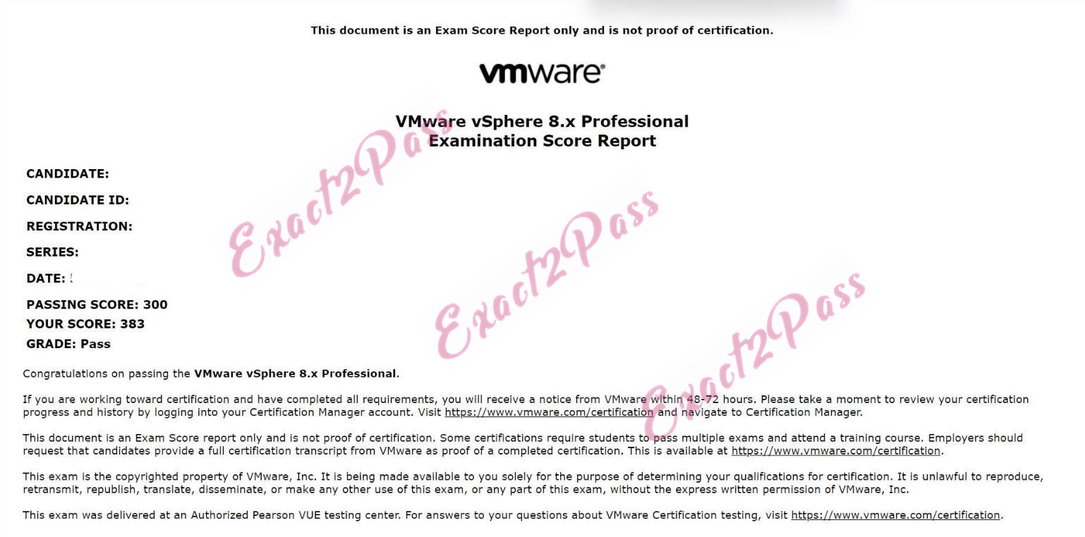 Verified passing result for VCP-DCV 2023 2V0-21.23 exam 2
