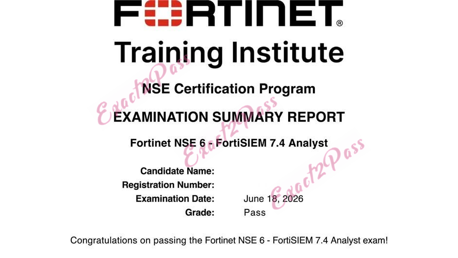 Verified passing result for NSE 6 Network Security Specialist NSE6_FSM_AN-7.4 exam 1