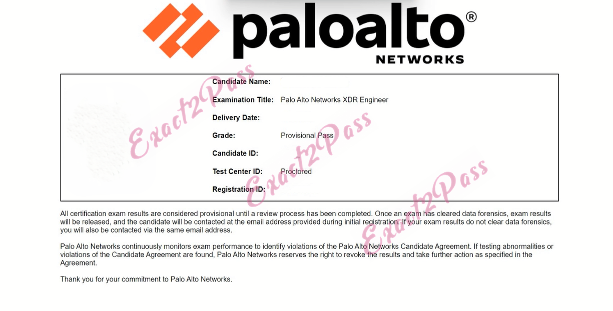 Verified passing result for Security Operations XDR-Engineer exam 1